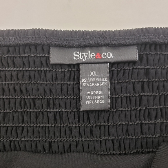 Style & Co Black Maxi Dress with White Beading - Picture 5 of 10